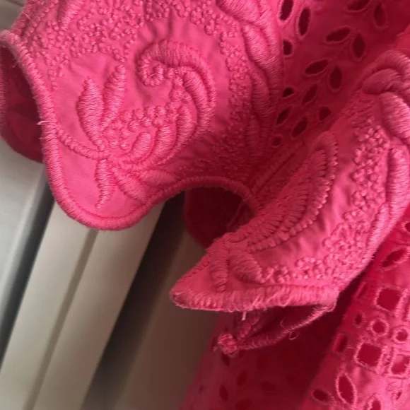 RHODE Mika eyelet blouse pink XS - Picture 14 of 14